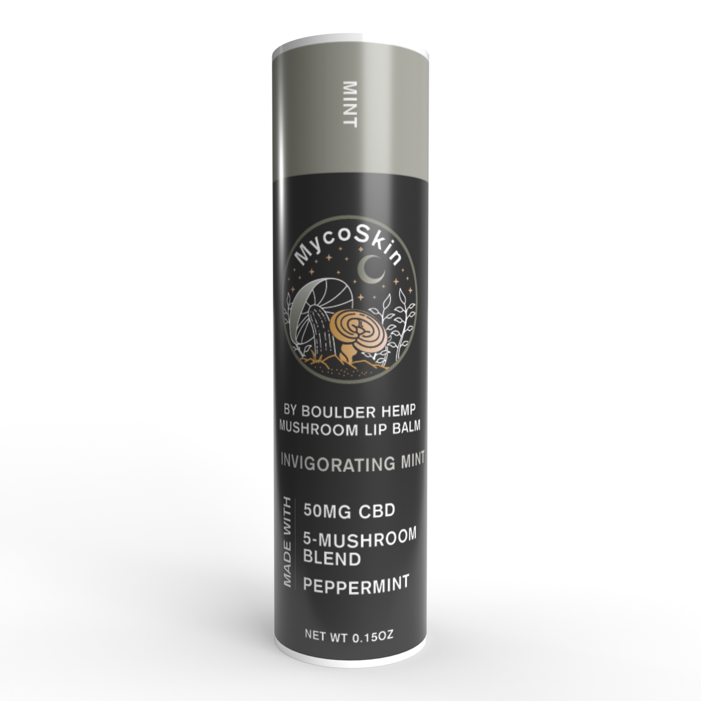 Invigorating Peppermint 50mg CBD + Mushroom Lip Balm